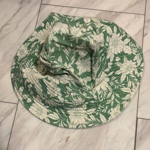 AE Green Floral Floppy Sunhat